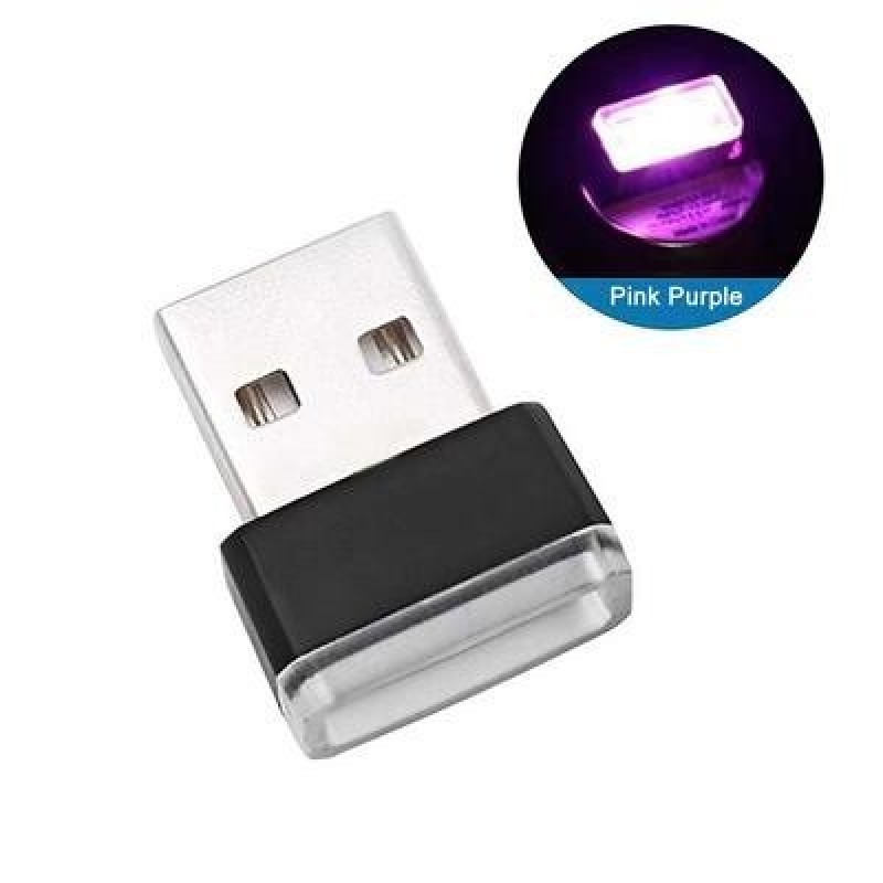 Автомобильный USB Атмосфера Лампа LED Модификация Бесплатный декоративный свет