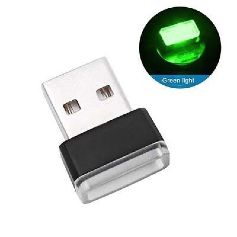 Автомобильный USB Атмосфера Лампа LED Модификация Бесплатный декоративный свет