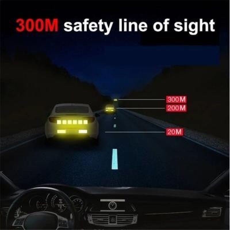 Doofoto 5шт Автомобиль Светоотражающая предупреждающая полоса Наклейки Автомобиль Стиль Самоклеящаяс