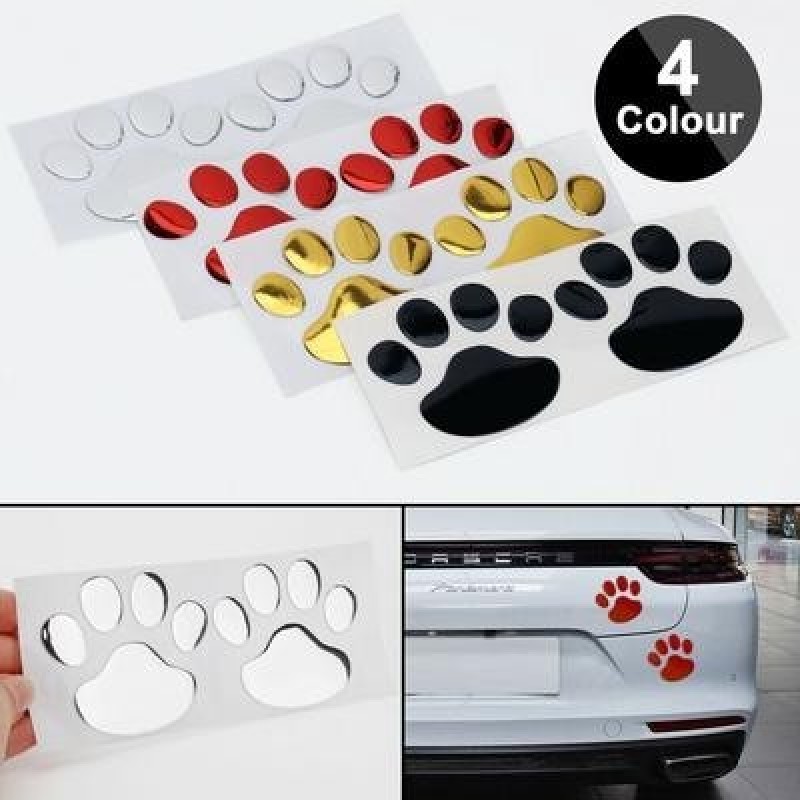 Автомобиль наклейка Cool Design Paw 3D Animal Dog Cat Bear Foot Prints Footprint 3M Decal Car Sticke