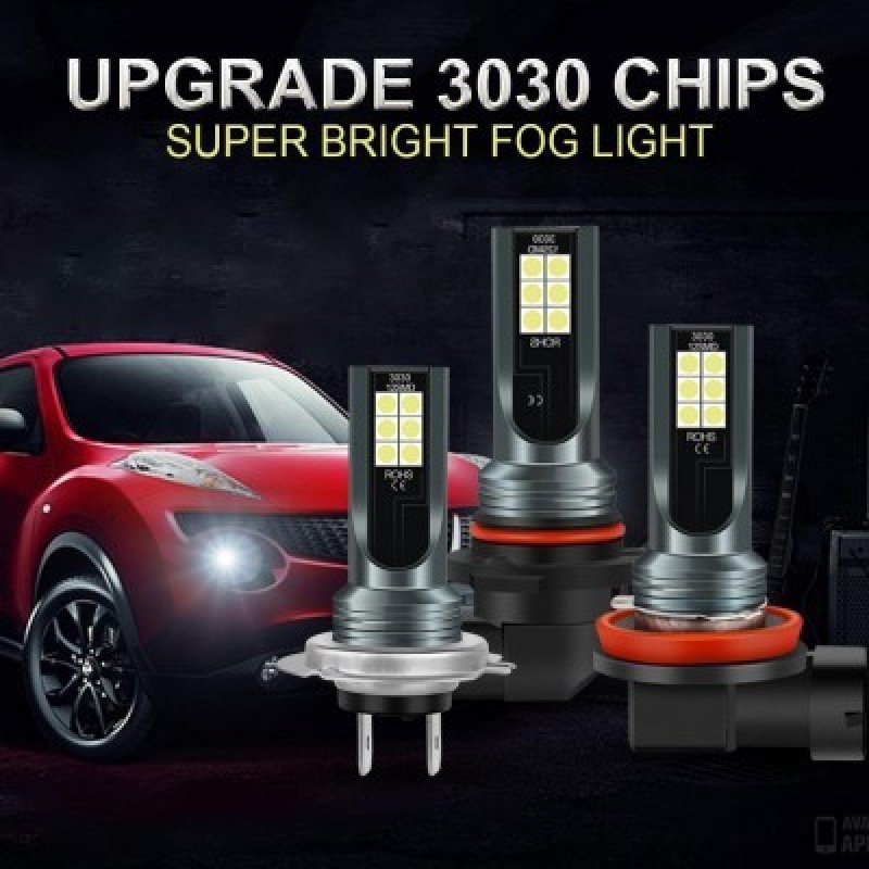Светодиодные автомобильные противотуманные фары H11 Led H7 H8 9005 9006 HB4 HB3 DC12-24V 6000K