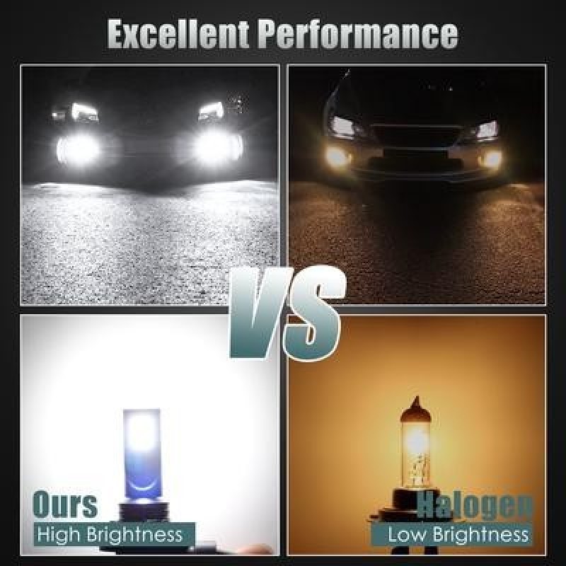 Светодиодные автомобильные противотуманные фары H11 Led H7 H8 9005 9006 HB4 HB3 DC12-24V 6000K