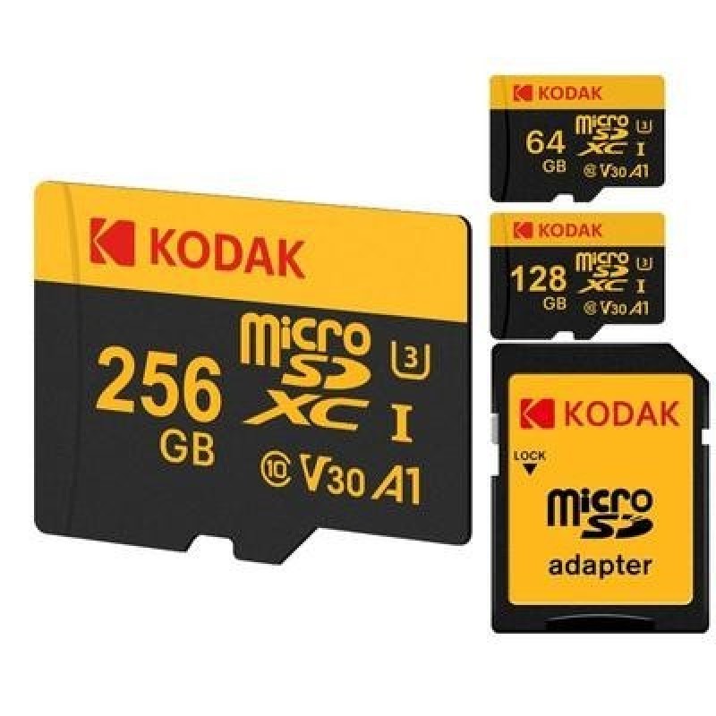 Карта флэш-памяти KODAK ULTRA PERFORMANCE U3 V30 A1 microSDXC UHS-I с адаптером класса 10 UHS-1, до