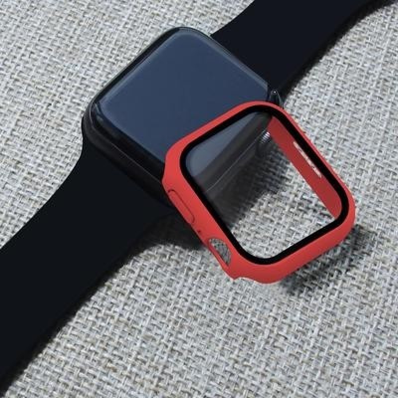 Закаленное стекло + чехол для Apple Watch Series 7/6/5/4/3/2/1/SE 38MM 40 41MM 42 44MM 45MM 45MM Экр