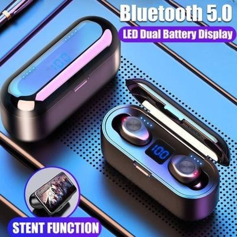 Беспроводные стерео наушники со светодиодным дисплеем, Bluetooth F9 5.0 Earbuds