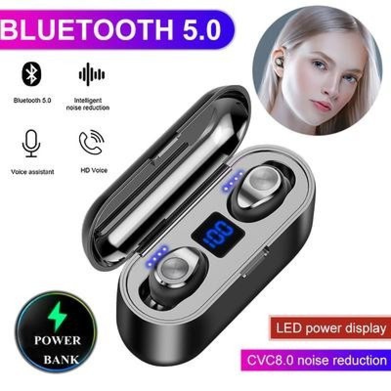 Беспроводные стерео наушники со светодиодным дисплеем, Bluetooth F9 5.0 Earbuds