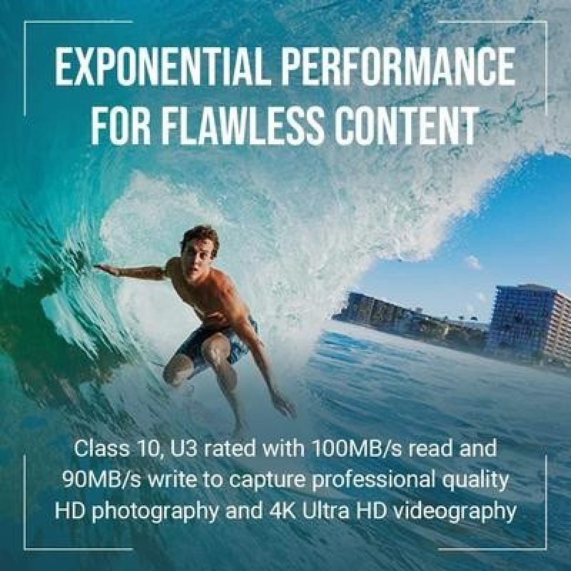 Карта флэш-памяти HP mx330 Class 10 U3 V30 microSDXC - 100 МБ/с, класс 10, U3, V30, A1, 4K UHD, Full