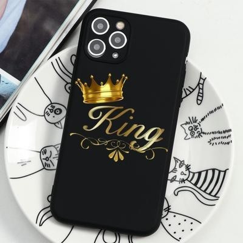 Король и королева Пара Чехол для телефона для iPhone 14 13 12 11 Pro X XR XS Max 8 7 Plus SE 2022 Sa