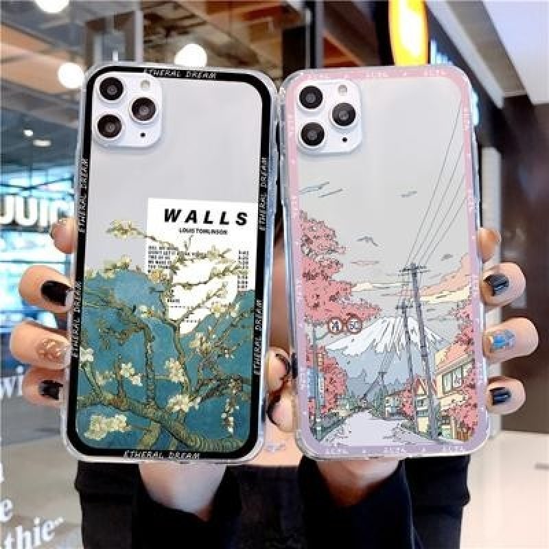 Винтаж Пейзаж Масляная живопись Чехол для iPhone 14 13 12 Pro Max Xiaomi Mi 12 11T Redmi 10C Note 11