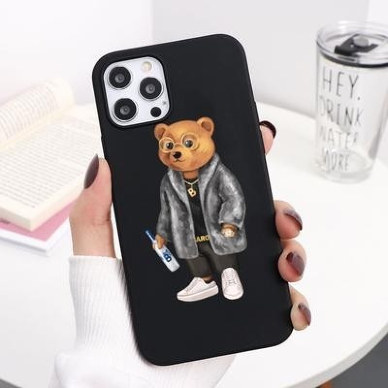 Мультфильм Симпатичный Медведь TPU Мягкий чехол для телефона для iPhone 13 12 11 Pro Max Samsung Gal
