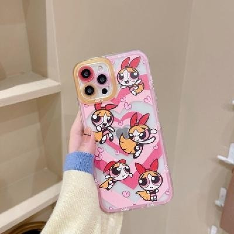 Мультфильм Powerpuff Девушки Прозрачный чехол для телефона для iPhone SE 2022 13 12 11 Pro Max XR XS