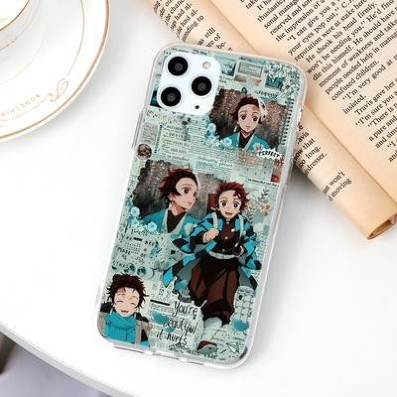 Demon Slayer Аниме Мягкий TPU Чехол для телефона для iPhone 11 13 12 Pro Max XR 8 Samsung A51 A50 A3