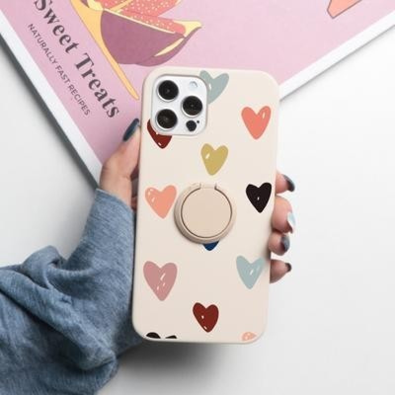 Магнитный держатель кольца Мягкий чехол из ТПУ для iPhone 13 12 11 Pro Max XR X 7 Samsung A52 A32 A5