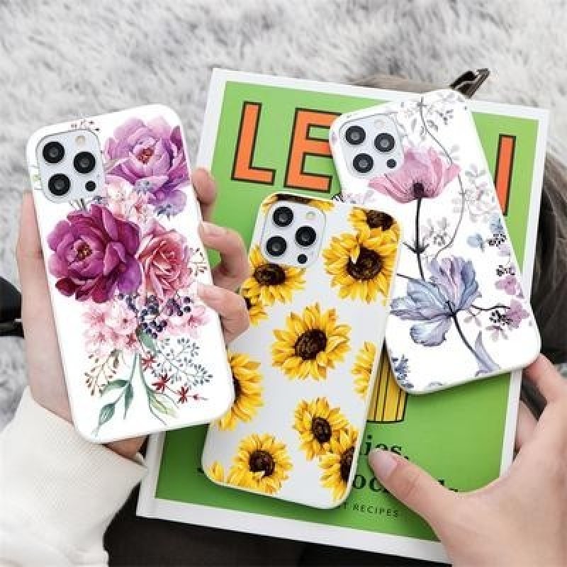 Daisy Цветок Мягкий чехол для iPhone 13 12 11 Pro Max XR X Samsung A52 A32 A50 A51 S21 A12 Huawei P3