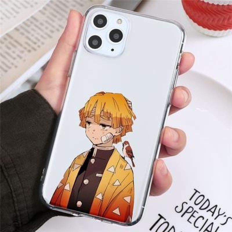 Аниме Демон Убийца Прозрачный Пару Чехол для телефона для iPhone 11 13 12 Pro Max Samsung Galaxy A52