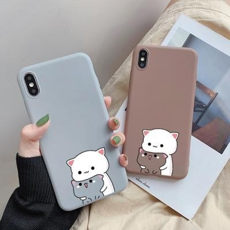Пары Cat Мягкий TPU Чехол для телефона Samsung iPhone 12 11 Pro Huawei Xiaomi Mi 11 Lite Redmi 9T Кр