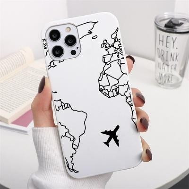 Самолет Мягкий чехол для iPhone 12 11 Pro Max XR 7 Samsung A52 A32 A50 A51 S21 S20 A12 A72 Huawei Xi