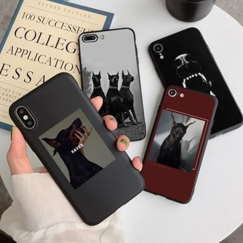 Животный собака Доберман Чехол для телефона для iPhone 14 13 12 11 Pro Max 8 7 6 Plus SE 2022 X XS M