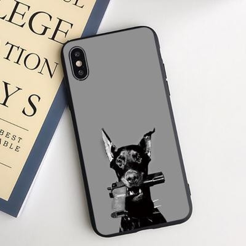 Животный собака Доберман Чехол для телефона для iPhone 14 13 12 11 Pro Max 8 7 6 Plus SE 2022 X XS M
