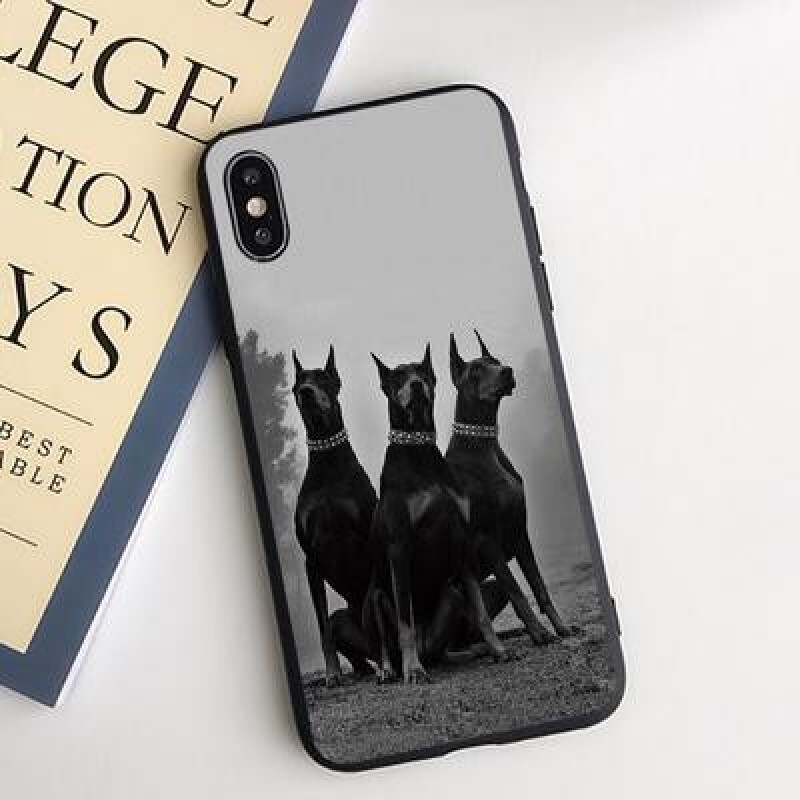 Животный собака Доберман Чехол для телефона для iPhone 14 13 12 11 Pro Max 8 7 6 Plus SE 2022 X XS M