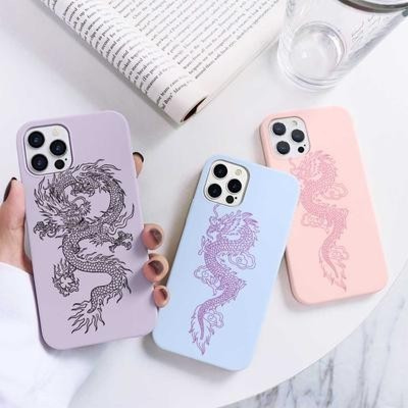 Китай Дракон Пара Печать Чехол для телефона для iPhone 13 12 11 Pro Max XR Xiaomi Redmi Note 10 9 8