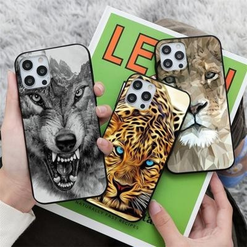 Tiger Lion Мягкий чехол для телефона для iPhone 14 13 12 11 Pro XS Max X Samsung A52 A53 A51 A50 A13