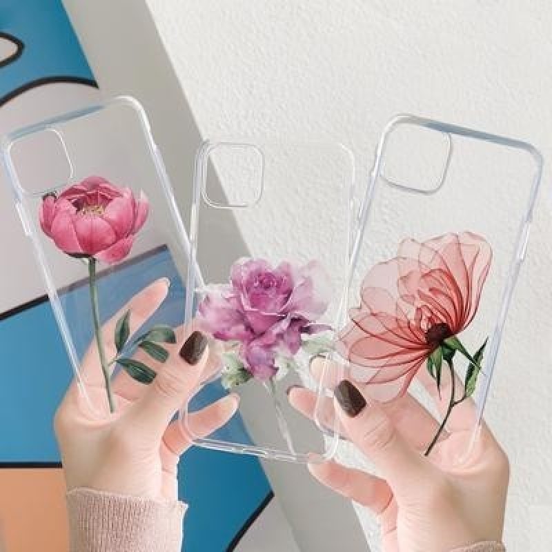 Цветочный прозрачный чехол для телефона для iPhone 12 11 Pro 8 7 6 6s Plus 5 SE 2020 X XR XS Max Xia