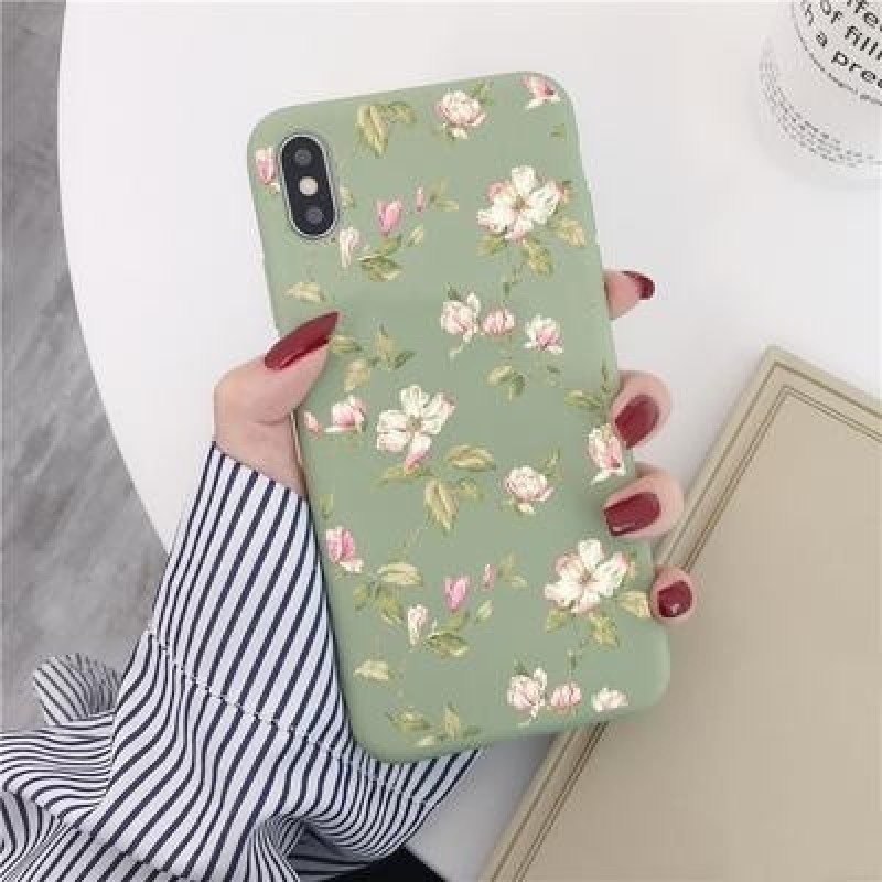 Цветочный мягкий чехол для iPhone 13 12 11 Pro Max XR Samsung A52 A32 A50 A51 S21 A12 A70 Huawei P30