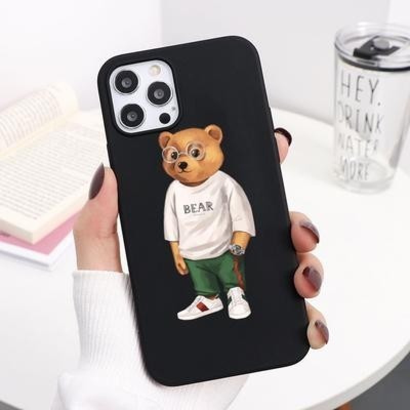 Модный тренд Медведь Силиконовый чехол для телефона для iPhone 13 12 11 Pro Max XR Xiaomi Redmi Note