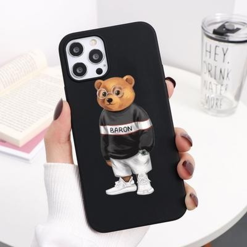 Модный тренд Медведь Силиконовый чехол для телефона для iPhone 13 12 11 Pro Max XR Xiaomi Redmi Note