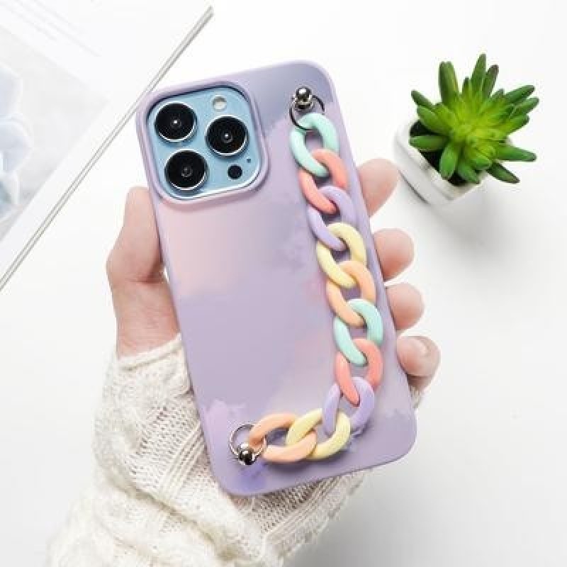 Облака Радужная цепь Браслет Чехол для телефона для iPhone 11 12 13 Pro 8 7 6 Plus X XR XS Max Xiaom
