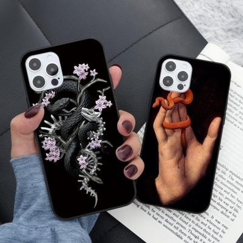 Змеиный узор Мягкий чехол для iPhone 12 11 Pro Max XR 7 X Samsung A52 A32 A50 A51 S21 A12 A71 A72 Hu