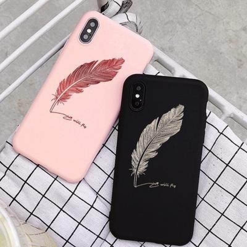 Пара Перо Чехол для телефона для iPhone 12 mini 11 Pro X XR XS Max 8 7 6 Plus SE 2020 Xiaomi Mi 10T