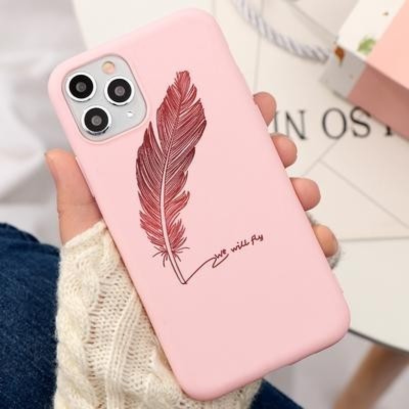 Пара Перо Чехол для телефона для iPhone 12 mini 11 Pro X XR XS Max 8 7 6 Plus SE 2020 Xiaomi Mi 10T