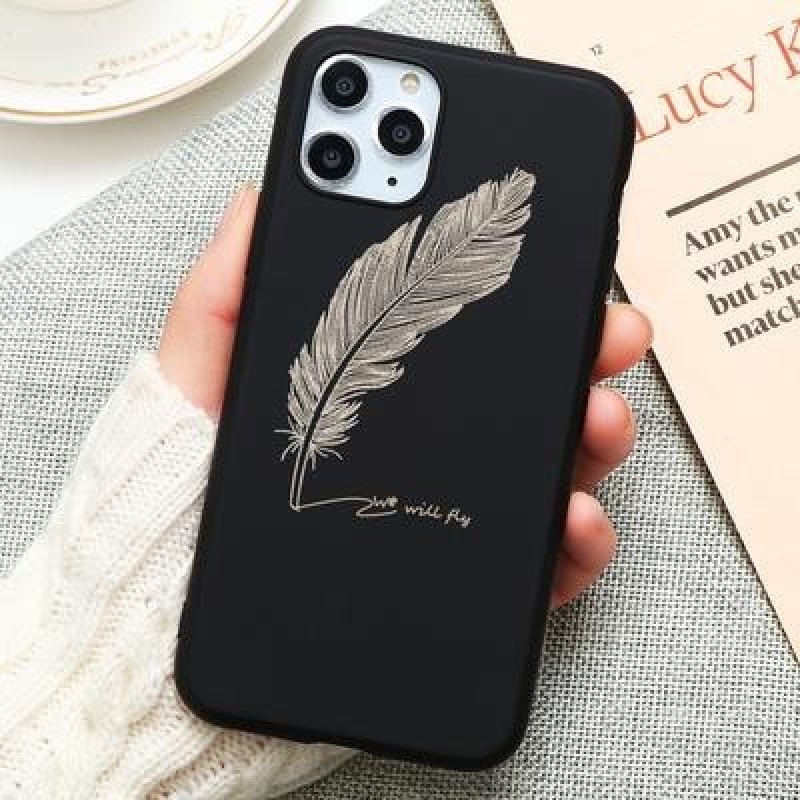 Пара Перо Чехол для телефона для iPhone 12 mini 11 Pro X XR XS Max 8 7 6 Plus SE 2020 Xiaomi Mi 10T