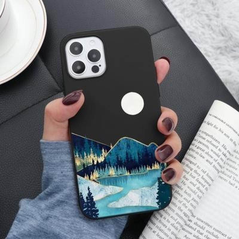 Moon Mountain Мягкий чехол из ТПУ для iPhone 13 12 11 Pro Max XR X Samsung A52 A32 A50 A51 S21 S20 A