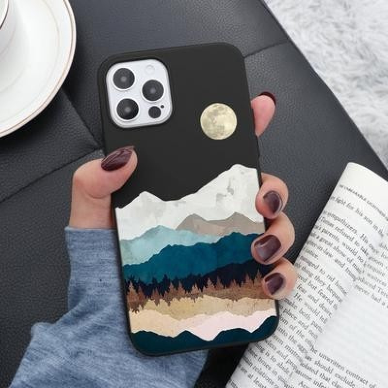 Moon Mountain Мягкий чехол из ТПУ для iPhone 13 12 11 Pro Max XR X Samsung A52 A32 A50 A51 S21 S20 A
