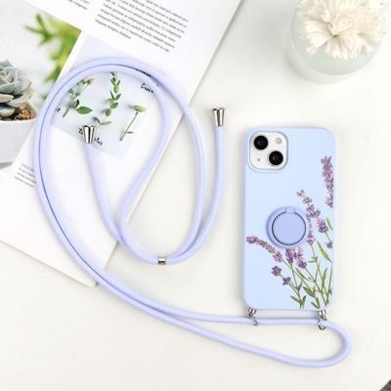Пятнистый дудл Девушка Складная подставка Держатель Crossbody Ремешок Ремешок Для телефона Чехол для