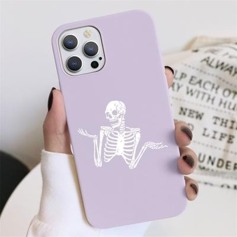 Забавный череп Мягкий чехол для iPhone 12 11 Pro Max XR 7 X Samsung A52 A32 A50 A51 S21 A12 A72 Huaw