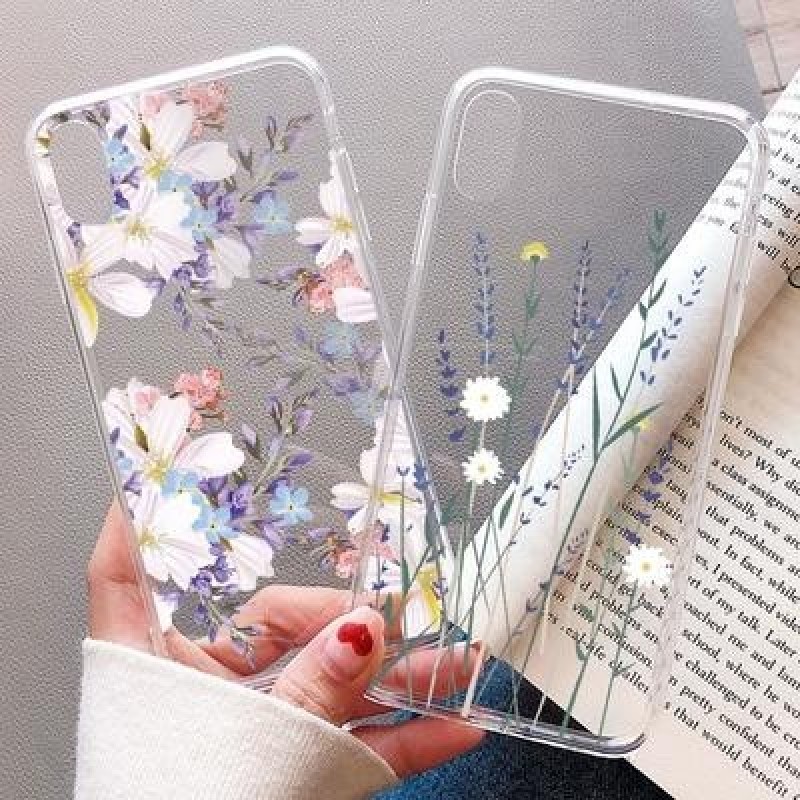 Цветочный прозрачный чехол для телефона для iPhone 12 mini 11 Pro X XR XS Max 8 7 6 Plus SE 2020 Xia