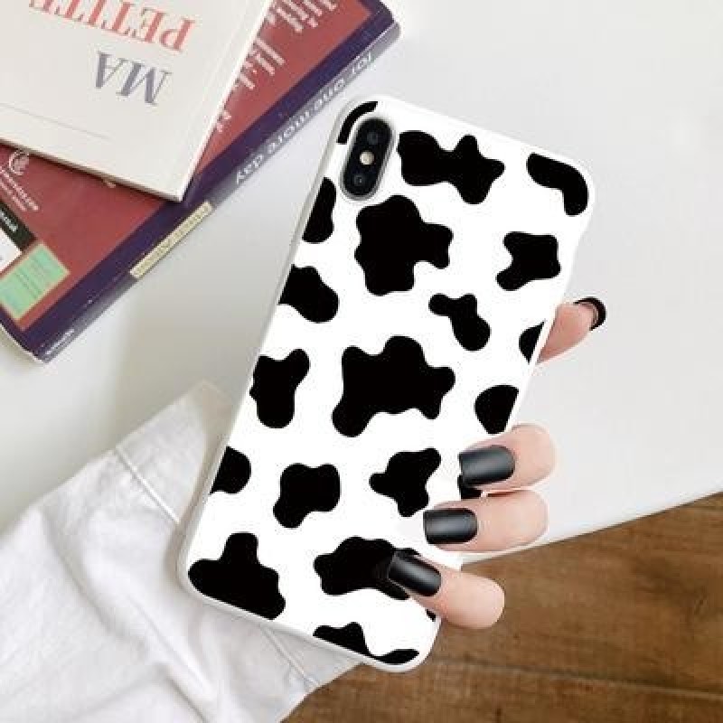 Коровий узор Мягкий чехол для Samsung A52 A32 A50 A51 S21 A70 iPhone 12 11 Pro Max X XR 7 8 Huawei P