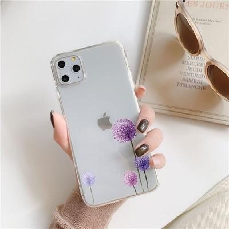 Простой лавандовый фиолетовый цветы Прозрачный чехол для телефона для iPhone 7 8 6S Plus X X XS Max