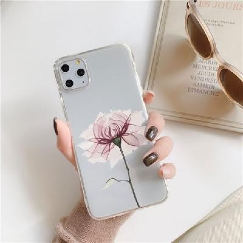 Простой лавандовый фиолетовый цветы Прозрачный чехол для телефона для iPhone 7 8 6S Plus X X XS Max