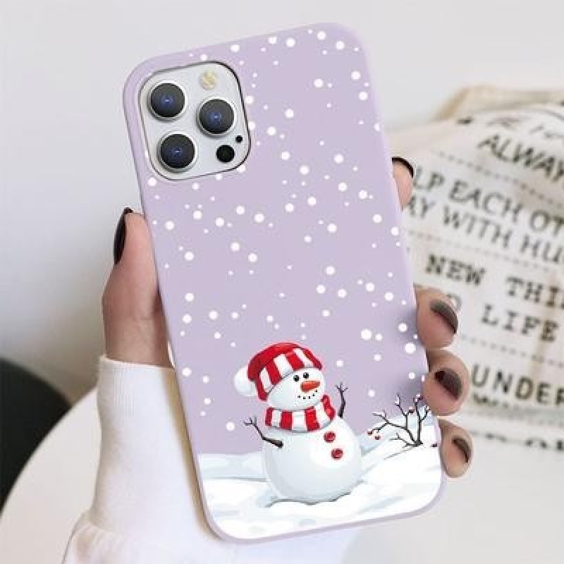 Новогодний подарок Мультфильм Симпатичный Рождественский Санта Клаус Чехол для телефона для iPhone 1