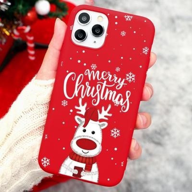 Счастливого Рождества Медведь Олень Чехол для телефона для iPhone 14 Plus 13 12 11 Pro X XR XS Max 8