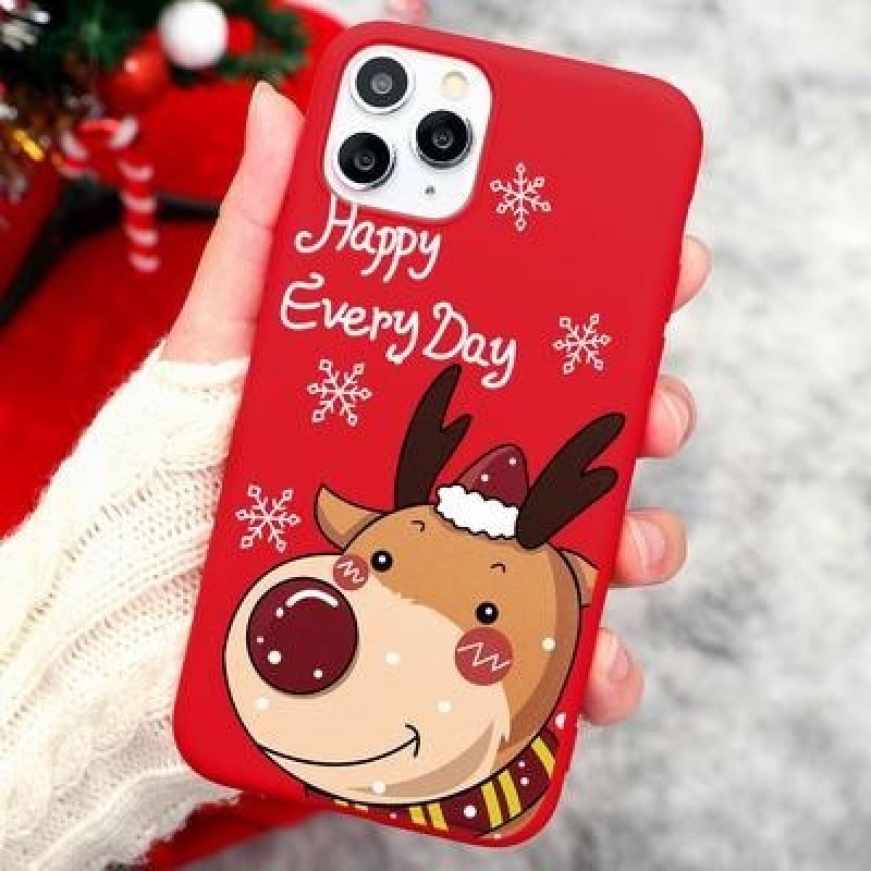 Счастливого Рождества Медведь Олень Чехол для телефона для iPhone 14 Plus 13 12 11 Pro X XR XS Max 8