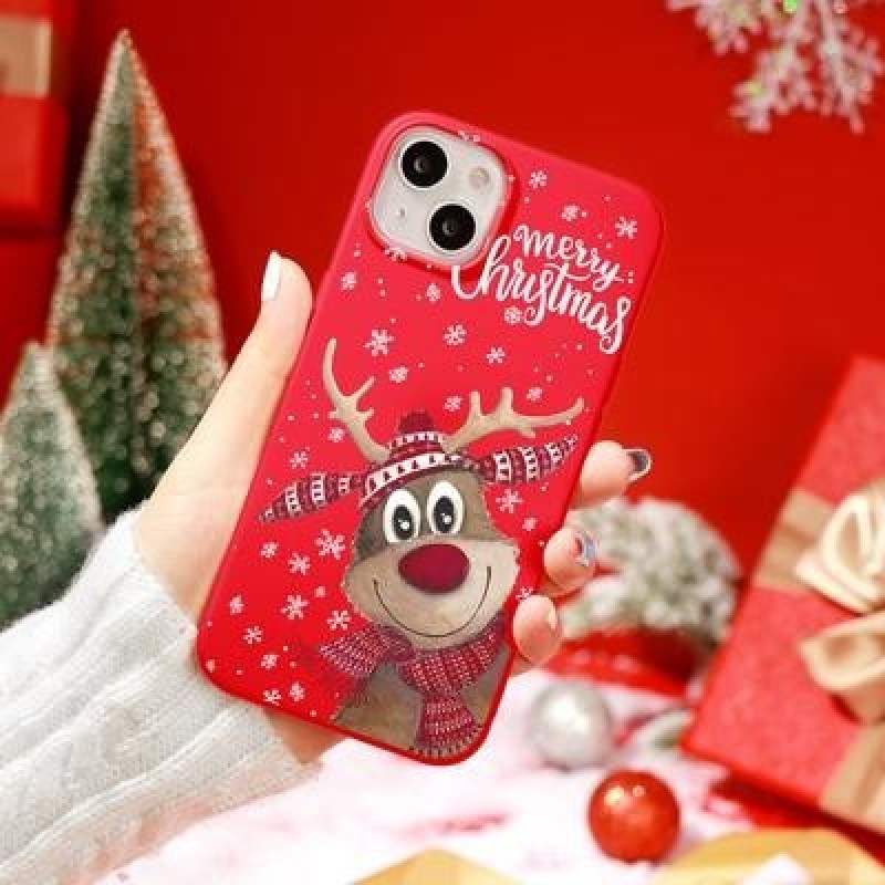 Рождественские снеговики Дерево Лоси Чехол для iPhone X XR XS 11 12 13 Pro Max Xiaomi Redmi Note 11