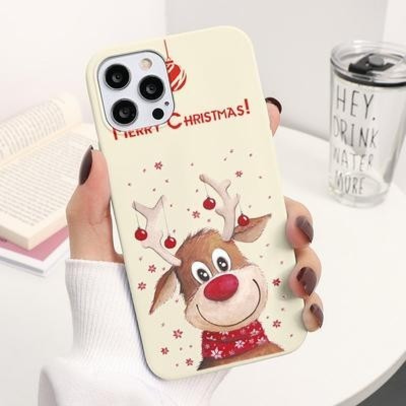 Рождественский Новогодний подарок Лосиные чехлы для телефона для iPhone 13 12 11 Pro Max X XR XS Max