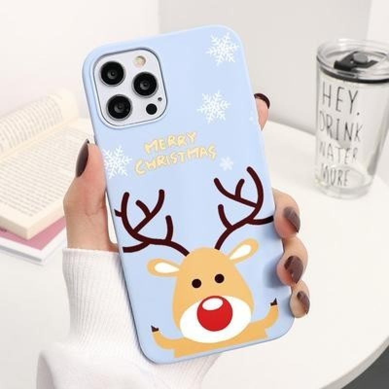 Рождественский Новогодний подарок Лосиные чехлы для телефона для iPhone 13 12 11 Pro Max X XR XS Max