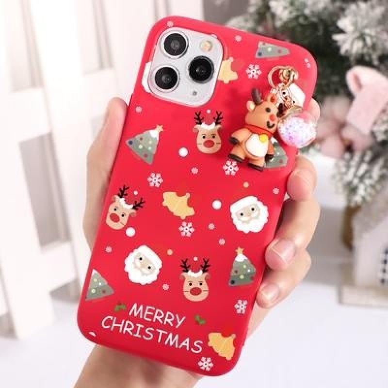 Рождественский подарок 3D кукла Снеговик Медведь Чехол для телефона для iPhone 13 12 11 Pro Max Sams